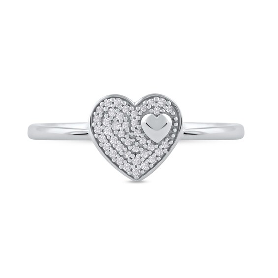 0.10 CT. T.W. Heart-Shaped Multi-Diamond Ring in 10K Gold