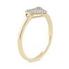 Thumbnail Image 2 of 0.10 CT. T.W. Heart-Shaped Multi-Diamond Ring in 10K Gold