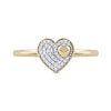 Thumbnail Image 3 of 0.10 CT. T.W. Heart-Shaped Multi-Diamond Ring in 10K Gold