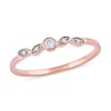 0.07 CT. T.W. Diamond Scatter Five Stone Stackable Band in 10K Rose Gold