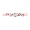 Thumbnail Image 2 of 0.07 CT. T.W. Diamond Scatter Five Stone Stackable Band in 10K Rose Gold