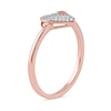 0.10 CT. T.W. Heart-Shaped Multi-Diamond Ring in 10K Rose Gold