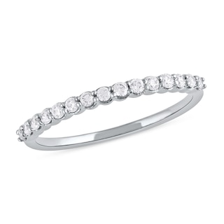 0.25 CT. T.W. Diamond Scallop Edge Stackable Band in 10K Gold