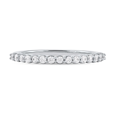 0.25 CT. T.W. Diamond Scallop Edge Stackable Band in 10K Gold