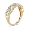 0.15 CT. T.W. Diamond Alternating Heart Ring in 10K Gold