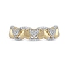 0.15 CT. T.W. Diamond Alternating Heart Ring in 10K Gold