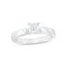 Thumbnail Image 0 of 0.50 CT. Princess-Cut Diamond Solitaire Crown Royal Engagement Ring in 14K White Gold (J/I2)