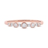 0.15 CT. T.W. Diamond Alternating Stackable Band in 10K Rose Gold