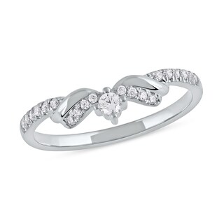 0.15 CT. T.W. Diamond Ribbon Layered Ring in 10K Gold