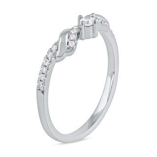 0.15 CT. T.W. Diamond Ribbon Layered Ring in 10K Gold