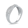 Thumbnail Image 1 of 0.33 CT. T.W. Diamond Double Row Crossover Ring in 14K White Gold
