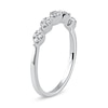 0.15 CT. T.W. Oval-Shaped Multi-Diamond Scallop Edge Stackable Band in 10K White Gold