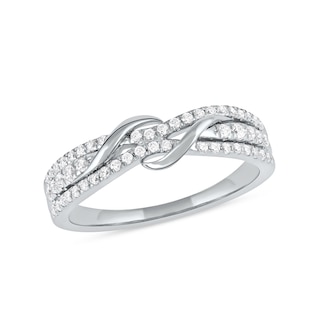 0.33 CT. T.W. Diamond Double Wrapped Wave Ring in 10K Gold