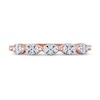 0.15 CT. T.W. Oval-Shaped Multi-Diamond Scallop Edge Stackable Band in 10K Rose Gold