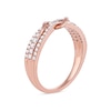 Thumbnail Image 1 of 0.33 CT. T.W. Diamond Double Wrapped Wave Ring in 10K Rose Gold