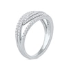 Thumbnail Image 1 of 0.50 CT. T.W. Diamond Multi-Row Crossover Ring in 14K White Gold