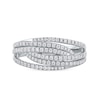 Thumbnail Image 2 of 0.50 CT. T.W. Diamond Multi-Row Crossover Ring in 14K White Gold