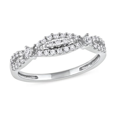 0.25 CT. T.W. Diamond Twist Band in 10K Gold