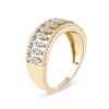 Thumbnail Image 1 of 0.33 CT. T.W. Multi-Diamond Vertical Multi-Row Open Shank Ring in 10K Gold