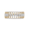 Thumbnail Image 2 of 0.33 CT. T.W. Multi-Diamond Vertical Multi-Row Open Shank Ring in 10K Gold