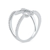 Thumbnail Image 1 of 0.33 CT. T.W. Diamond Heart Infinity Open Shank Ring in 10K White Gold