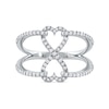 Thumbnail Image 2 of 0.33 CT. T.W. Diamond Heart Infinity Open Shank Ring in 10K White Gold