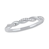 Thumbnail Image 0 of 0.10 CT. T.W. Diamond Twist Stackable Band in 10K White Gold
