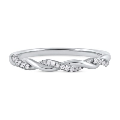 0.10 CT. T.W. Diamond Twist Stackable Band in 10K Gold