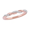 Thumbnail Image 0 of 0.10 CT. T.W. Diamond Twist Stackable Band in 10K Rose Gold