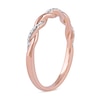 Thumbnail Image 1 of 0.10 CT. T.W. Diamond Twist Stackable Band in 10K Rose Gold