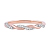 Thumbnail Image 2 of 0.10 CT. T.W. Diamond Twist Stackable Band in 10K Rose Gold