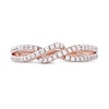 0.25 CT. T.W. Diamond Bypass Twist Split Shank Ring in 10K Rose Gold