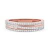 Thumbnail Image 2 of 0.25 CT. T.W. Diamond Triple Row Crossover Band in 10K Rose Gold