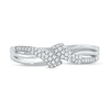Thumbnail Image 2 of 0.15 CT. T.W. Diamond Triple Row Bypass Ring in 10K White Gold