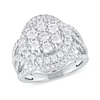 Thumbnail Image 0 of 2.00 CT. T.W. Multi-Diamond Frame Crossover Open Shank Ring in 10K White Gold