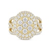 Thumbnail Image 3 of 2.00 CT. T.W. Multi-Diamond Frame Crossover Open Shank Ring in 10K Gold