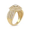 Thumbnail Image 2 of 1.00 CT. T.W. Cushion-Shaped Multi-Diamond Triple Frame Ring in 10K Gold