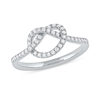 0.25 CT. T.W. Diamond Pretzel-Shaped Knot Ring in 10K Gold