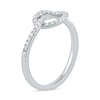 Thumbnail Image 1 of 0.25 CT. T.W. Diamond Pretzel-Shaped Knot Ring in 10K White Gold