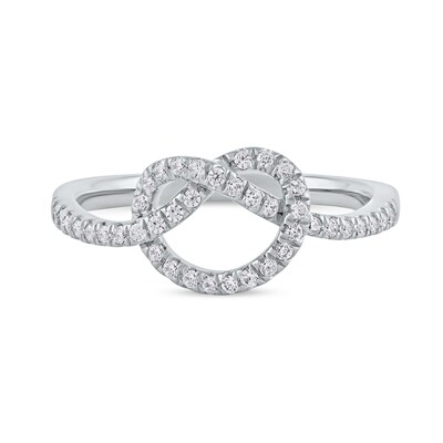 0.25 CT. T.W. Diamond Pretzel-Shaped Knot Ring in 10K Gold