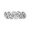 Thumbnail Image 2 of 0.10 CT. T.W. Diamond Wavy Five Row Ring in 10K White Gold