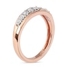 Thumbnail Image 1 of 0.15 CT. T.W. Diamond Single Row Nine Stone Ring in 10K Rose Gold