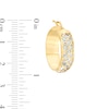 Thumbnail Image 2 of 10.0mm Diamond-Cut Lattice Hoop Earrings in 14K Gold