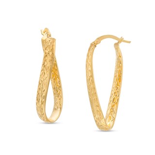 60.0mm Continuous Tube Hoop Earrings in 10K Gold