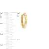 Thumbnail Image 2 of Spiked Huggie Hoop Earrings in 10K Gold
