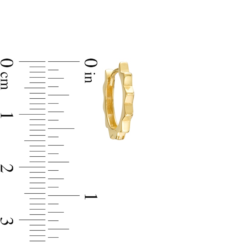 Spiked Huggie Hoop Earrings in 10K Gold | Peoples Jewellers