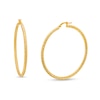 Thumbnail Image 0 of Italian Brilliance™ 45.0mm Diamond-Cut Glitter Tube Hoop Earrings in 14K Gold