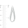 Italian Brilliance™ 34.0mm Diamond-Cut Twist Hoop Earrings in 14K White Gold