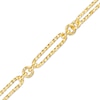 Thumbnail Image 0 of Italian Brilliance™ 5.0mm Alternating Diamond-Cut Paper Clip and Rolo Chain Bracelet in Hollow 14K Gold – 7.25"