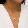 Thumbnail Image 1 of Diamond-Cut Lattice Circle Pendant in 14K Two-Tone Gold